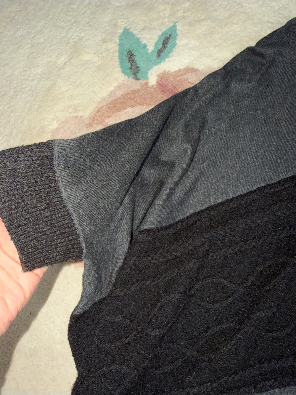Simply Vera Vera Wang Charcoal Knit Batwing Sweater Top - Picture 3 of 7